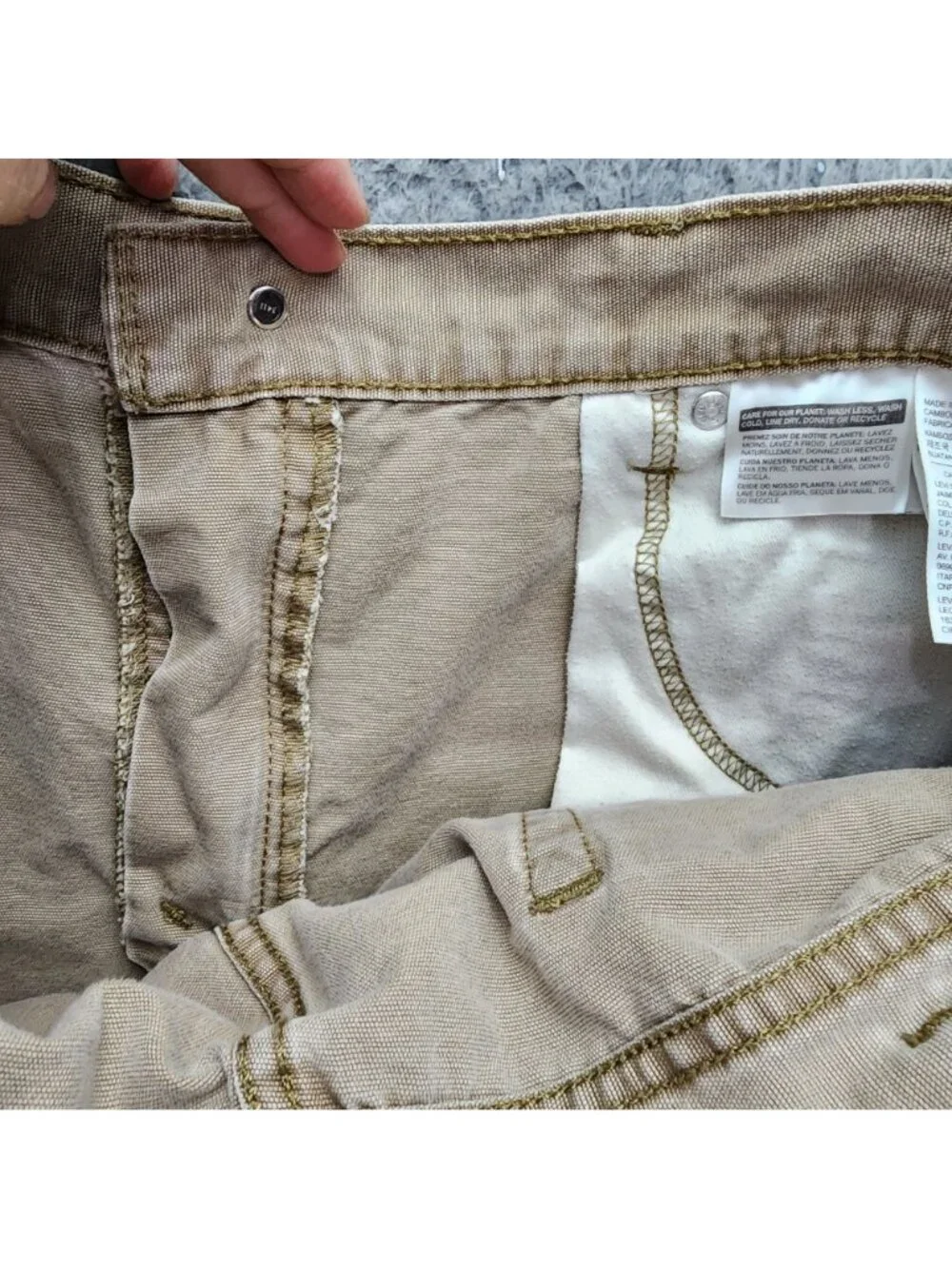 Levi's Jeans Mens 38x30 514 Tan Cotton Denim Regular Fit Straight Leg